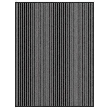 vidaXL Deurmat 90x120 cm gestreept zwart en grijs, Verzenden, Nieuw