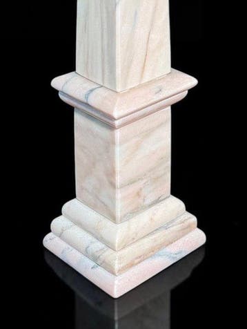 Grand Tour - sculptuur, Obelischi - 67 cm - Roze marmer uit