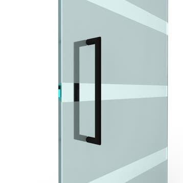 U-greep rond voor glazen deur ø 25mm - L: 525x500mm - Zwart, Doe-het-zelf en Bouw, Deuren en Vliegenramen, Verzenden, Nieuw