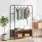 vidaXL Kledingrek Bruin Eiken 100 x 44 x 160 cm Bewerkt hout, Huis en Inrichting, Kasten | Kleerkasten, Verzenden, Nieuw