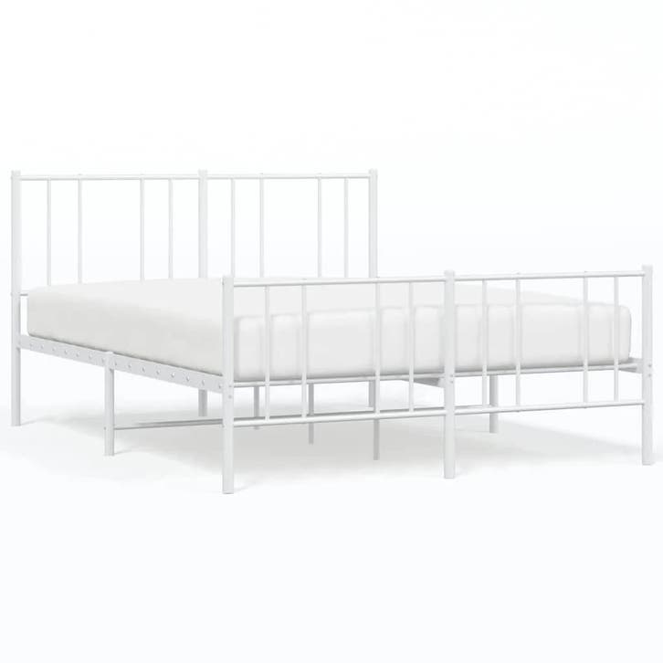 Bedframe 150x200cm wit | 52% korting Retour Deal, Huis en Inrichting, Slaapkamer | Bedden, Overige maten, 200 cm, Wit, Zo goed als nieuw