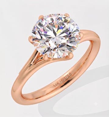 Bague de fiançailles - 14 carats Or rose - 2.01ct. tw.