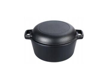 Veiling - Gietijzeren Pan met Deksel 26cm 4,5 Liter Pan en B, Huis en Inrichting, Nieuw