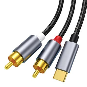 DrPhone AudioLink Pro – HiFi USB-C naar 2 RCA Audiokabel |, TV, Hi-fi & Vidéo, Câbles audio & Câbles de télévision, Verzenden