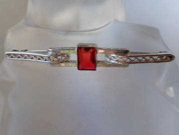 Zilver - Broche - Art Deco