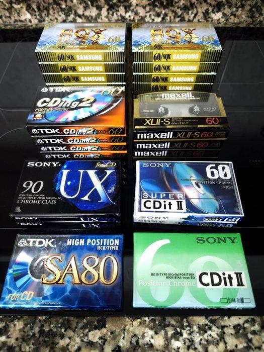 SONY - TDK - MAXELL - SAMSUNG - Chrome-positie Lege, TV, Hi-fi & Vidéo, Radios
