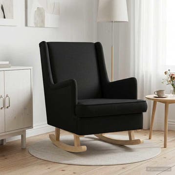 vidaXL Schommelstoel Zwart 62 x 80 x 85 cm Stof, Verzenden, Nieuw