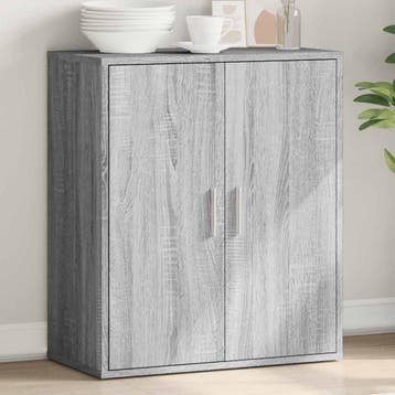 vidaXL Dressoir 79x38x80 cm bewerkt hout grijs sonoma, Verzenden, Nieuw