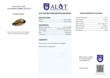 ALGT gecertificeerd - Meesterlijke natuurlijke smoky quartz