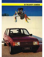1985 TALBOT SAMBA BROCHURE NEDERLANDS