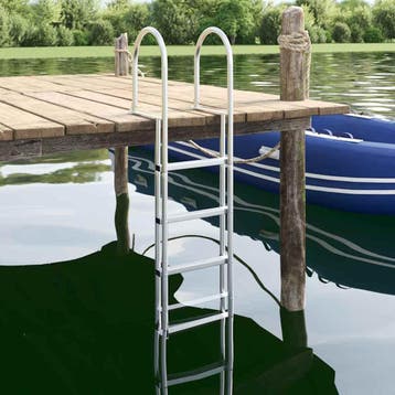vidaXL 4-treden steigerladder Zilver 45 ×11,5 ×162 cm, Verzenden, Nieuw