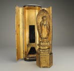 Amida Boeddha - Hout, Verguld, Lak - Japan - Edo Periode