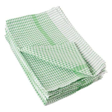 Theedoek wonderdry polyester/katoen groen | 10 stuks |, Verzenden, Nieuw in verpakking