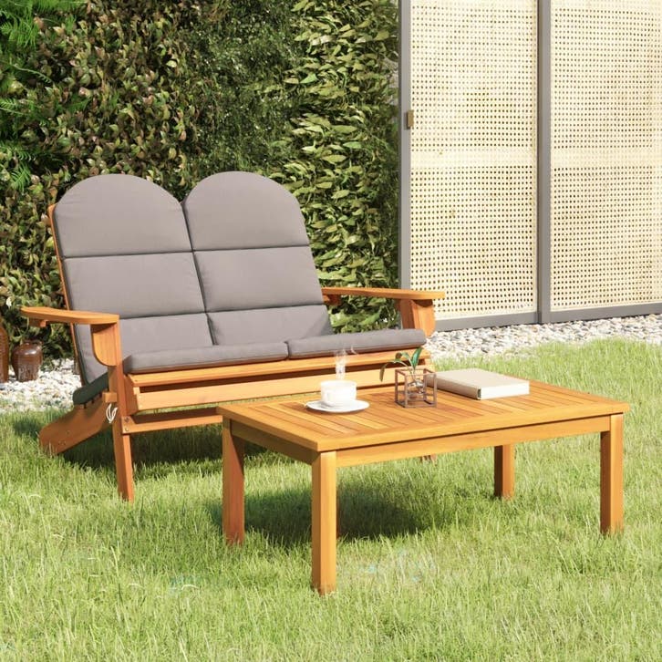 vidaXL 2-delige Loungeset Adirondack massief acaciahout, Tuin en Terras, Tuinsets en Loungesets, Nieuw, Verzenden