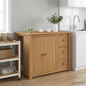 vidaXL Keuken eiland set 2 st PANAMA Honingwas 112 x 77 x 90, Huis en Inrichting, Verzenden, Nieuw