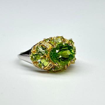 Zonder minimumprijs - Ring 925 zilver met natuurlijke, Handtassen en Accessoires, Ringen, Nieuw