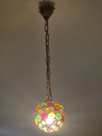 Plafondlamp - Verguld messing - plafondlamp