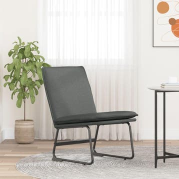 vidaXL Loungestoel 52x75x76 cm stof donkergrijs, Huis en Inrichting, Verzenden, Nieuw