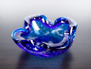 Vintage - Bullicante - Plat - Verre de Murano, Ouraline -
