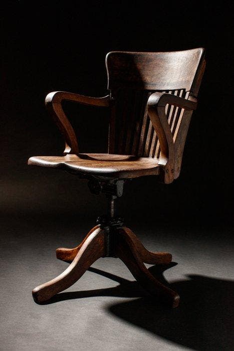 Bureaustoel - Eik - Captain’s chair, Antiek en Kunst, Curiosa en Brocante