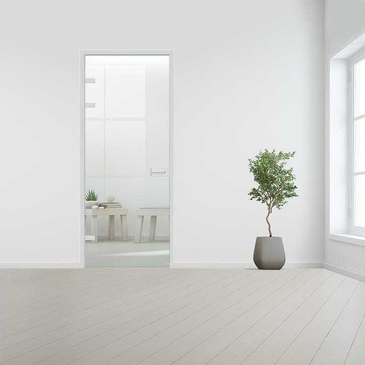 Glazen binnendeur XL voor stomp kozijn aluminium beslag-Link, Doe-het-zelf en Bouw, Glas en Ramen, Nieuw, Verzenden
