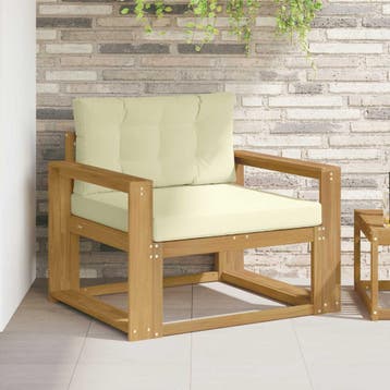 vidaXL Buiten Midden Sofa Polyester Wit, Verzenden