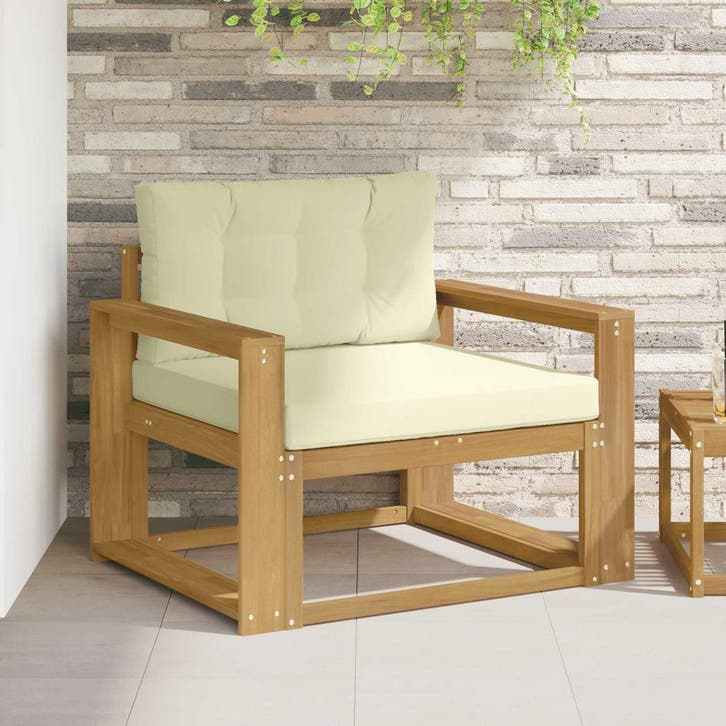 vidaXL Buiten Midden Sofa Polyester Wit, Maison & Meubles, Canapés | Repose-pieds & Poufs, Envoi