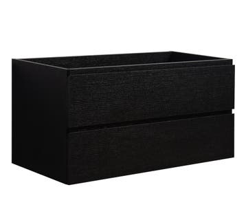 Wastafelkast Angela 100 x 48 cm Zwart Houtnerf, Verzenden