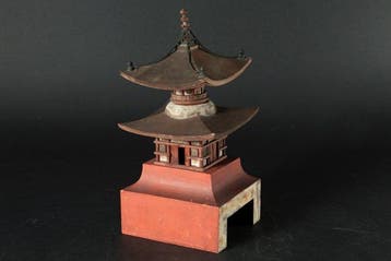 Wooden Tahoto Pagoda Architectural Mode - sculptuur Hout -