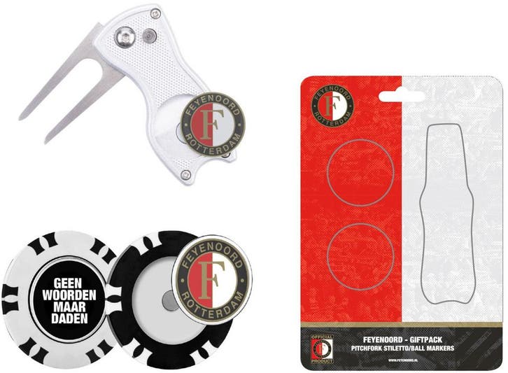 Feyenoord Pitchfork Met 2 Ball Markers (Spellen), Boeken, Hobby en Vrije tijd, Nieuw, Ophalen of Verzenden