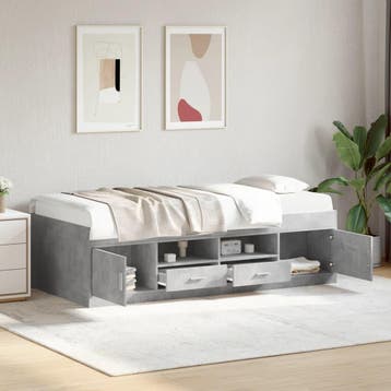 vidaXL Slaapbank met lades zonder matras 90x200 cm, Verzenden, Nieuw