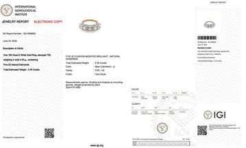 Ring - 18 karaat Roségoud, Witgoud - 5.05ct. tw. Diamant, Nieuw