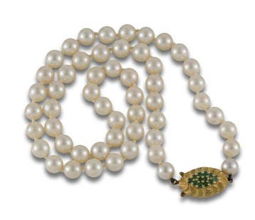 Collier - 18 carats Or jaune Perle