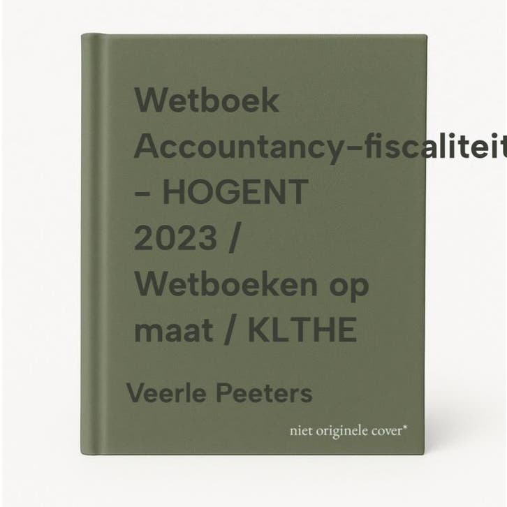 Wetboek Accountancy-fiscaliteit - HOGENT 2023 / Wetboeken op, Livres, Science, Envoi