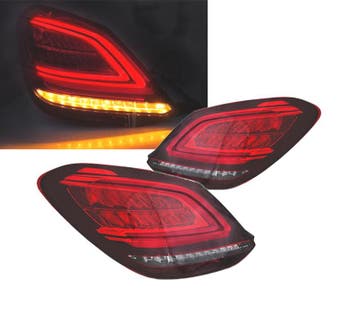 PILOTES POUR MERCEDES CLASSE C W205 14-18 LED ROUGE BLANC, Verzenden, Nieuw