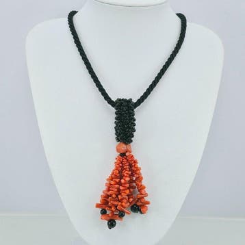 Koraal - Zilver - Ketting met hanger - CORALLO MEDITERRANEO