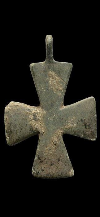 Époque Viking Bronze Croix - 39 mm (Sans prix de réserve)