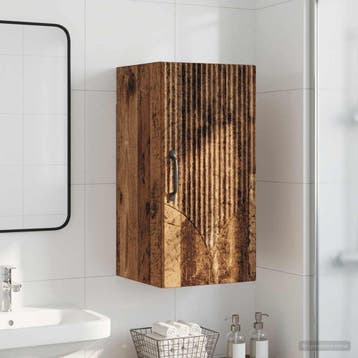 vidaXL Badkamer wandkast HOORN Oud hout 30 x 31 x 59 cm, Verzenden