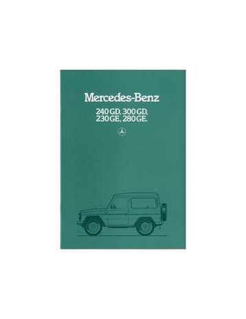 1982 MERCEDES BENZ G KLASSE BROCHURE SPAANS