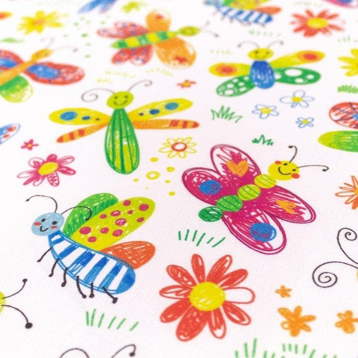 6,90 × 1,40 meter Leuke stof met digitale print voor, Antiek en Kunst, Antiek | Tapijten, Tafelkleden en Textiel