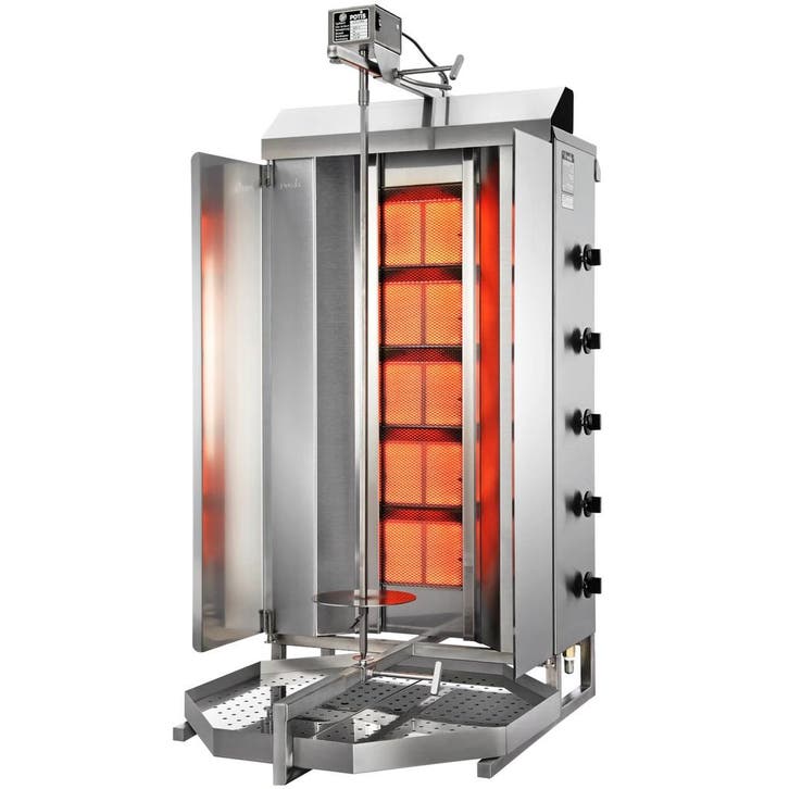 Dönergrill | STANDARD | Gas | 5 Branders | 17.5kW (5x, Zakelijke goederen, Horeca | Keukenapparatuur, Nieuw in verpakking, Verzenden