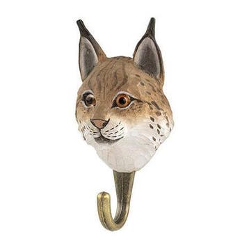 Kapstokhaak hout wandhaak kapstok Wildlife Garden LYNX, Nieuw