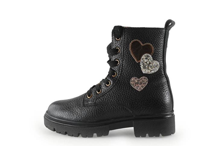 IK-KE Veterboots Meisjes in maat 30 Zwart, Kinderen en Baby's, Kinderkleding | Schoenen en Sokken, Jongen of Meisje, Zo goed als nieuw
