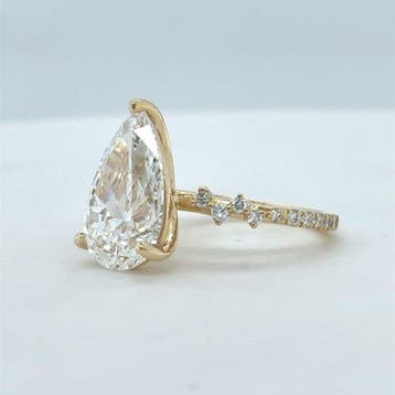 Zonder minimumprijs - Ring - 14 karaat Geel goud - 5.35ct., Nieuw