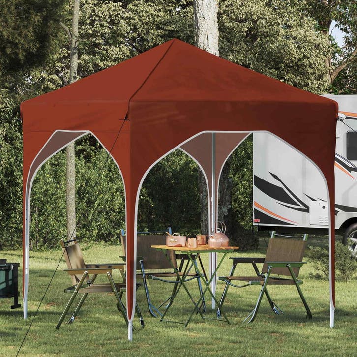 vidaXL Pop-up Feesttent 194 x 194 x 245 cm Terracotta, Jardin & Terrasse, Tonnelles, Envoi