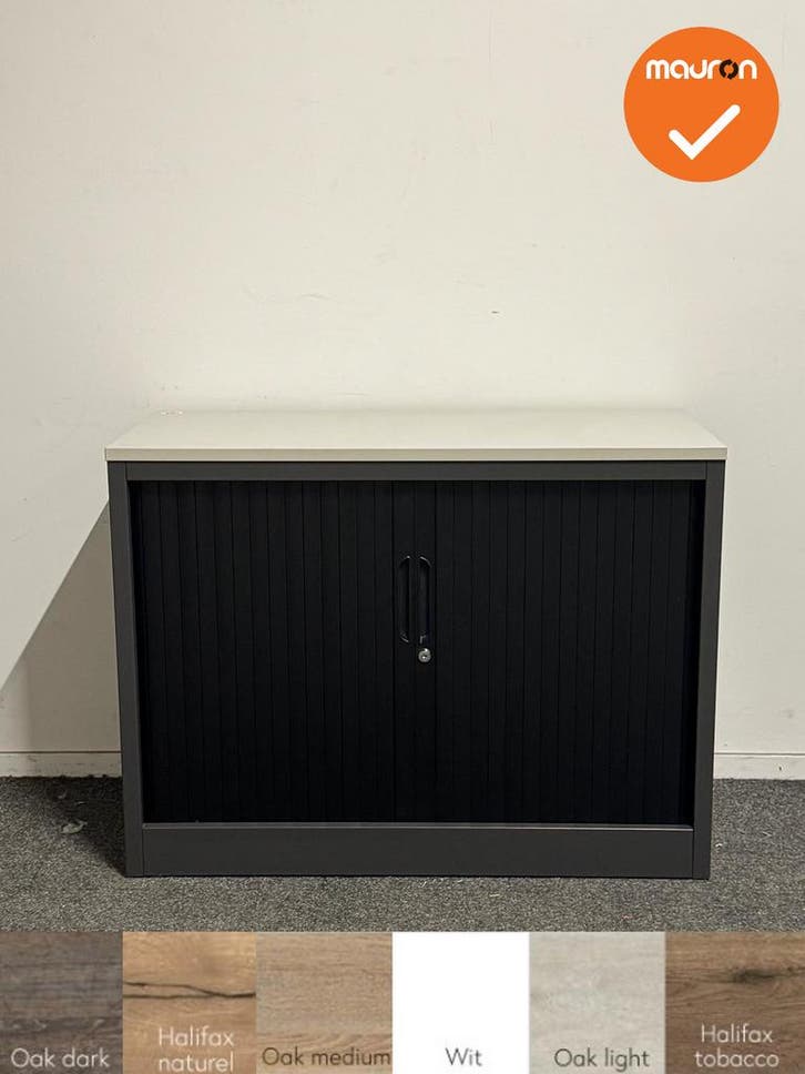 Roldeurkast - Basic - 75x100x45 - Refurbished - Antraciet me, Zakelijke goederen, Kantoor en Winkelinrichting | Kantoormeubilair en Inrichting