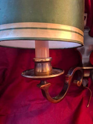 Wandkandelaar - Messing, Metaal - Franse Bouillotte-lamp