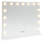 vidaXL LED Vanity Spiegel Wit 58 x 10 x 47 cm Glas en Staal, Verzenden, Nieuw