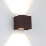 Spots opbouw Reach Up en Down Muurlamp Zwart/Bruin kubus met, Huis en Inrichting, Verzenden, Nieuw