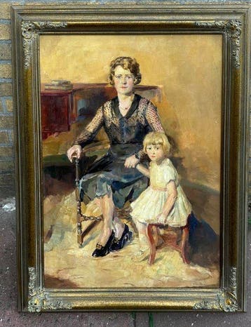Albert Mulder (1889-1987) - Moeder en dochter portret